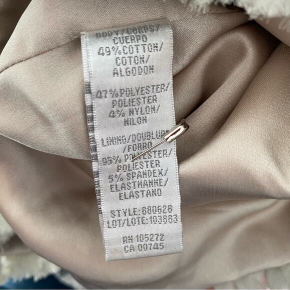 Theia Textured Silver Iridescent Strapless Metallic Dress Strapless size 14 - Picture 7 of 8